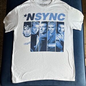 *NSYNC White and Blue Short Sleeve Tee